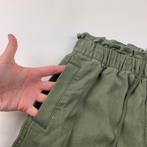 LOFT Olive Green Tencel High Rise Wide Leg Capri Pant S - Picture 3 of 7